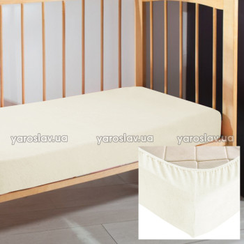 Prześcieradło dziecięce frotte z gumką 04 mleczarnia 120x60x10 cm TM Yaroslav
